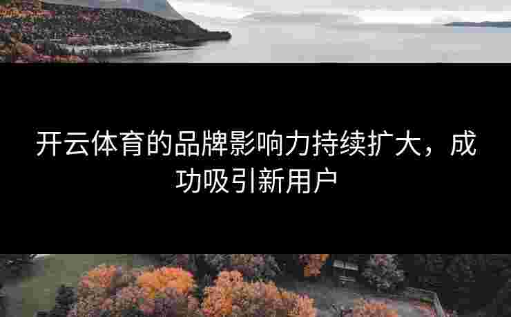 开云体育的品牌影响力持续扩大，成功吸引新用户
