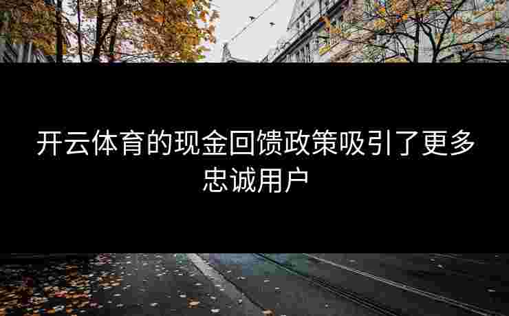 开云体育的现金回馈政策吸引了更多忠诚用户