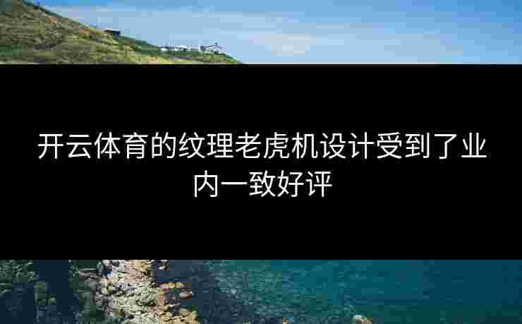 开云体育的纹理老虎机设计受到了业内一致好评