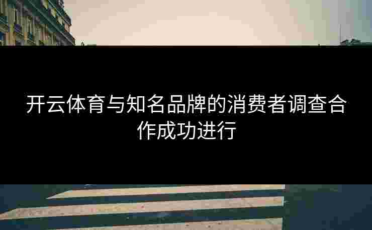 开云体育与知名品牌的消费者调查合作成功进行