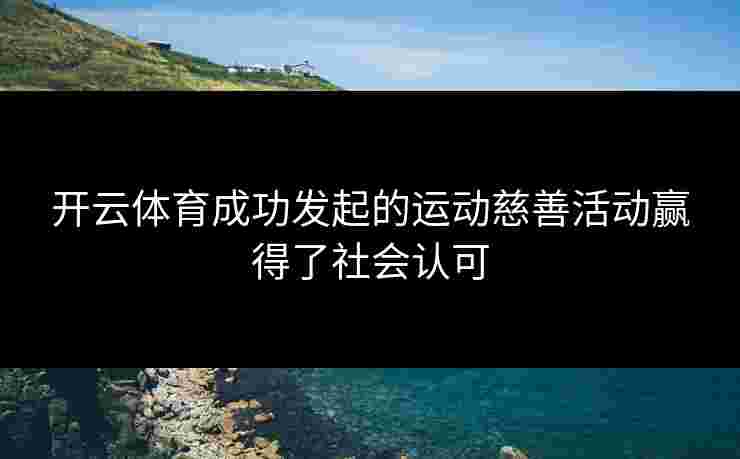 开云体育成功发起的运动慈善活动赢得了社会认可