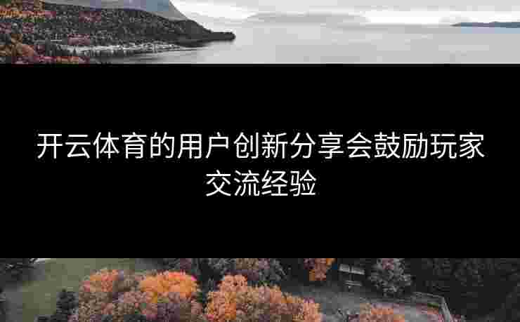 开云体育的用户创新分享会鼓励玩家交流经验