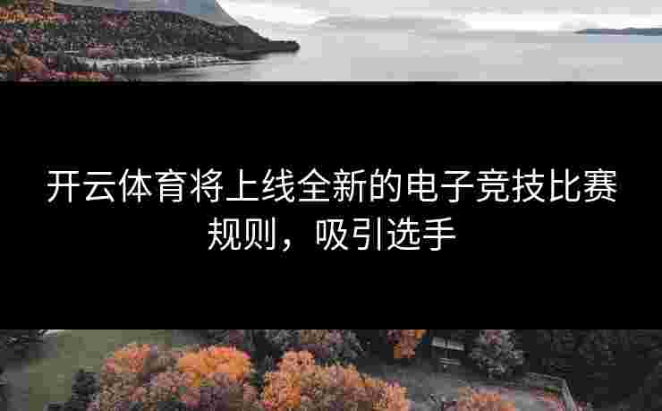 开云体育将上线全新的电子竞技比赛规则，吸引选手